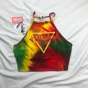 Women’s Guess Vibras Tank Top Tie Dye Sz XS NWT